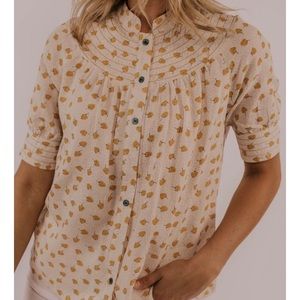 Roolee Carlile Bastian floral button up blouse